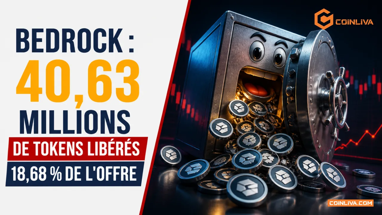 Bedrock : 40,63 millions de tokens libérés, 18,68 % de l'offre