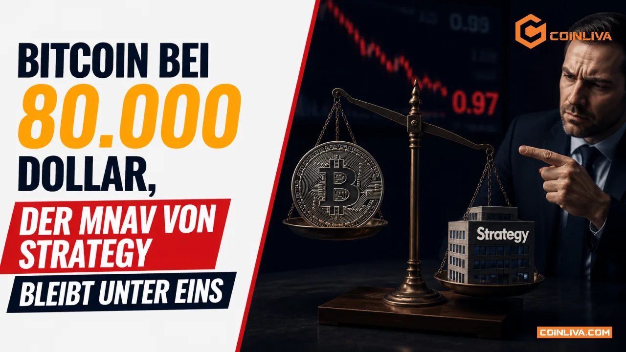Bitcoin bei 80.000 Dollar, der mNAV von Strategy bleibt unter eins