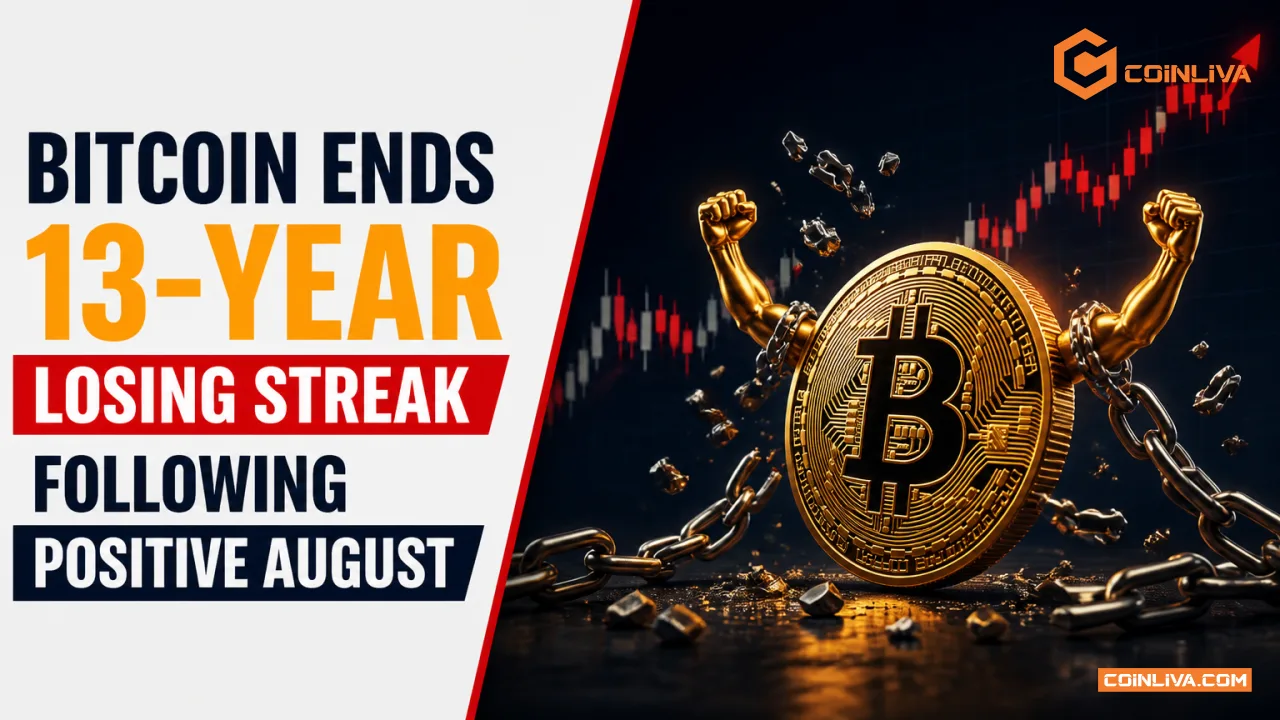 Bitcoin ends 13-year losing streak following positive August
