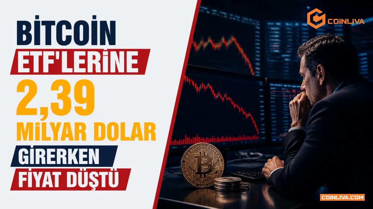 Bitcoin ETF'lerine 2,39 Milyar Dolar Girerken Fiyat Düştü