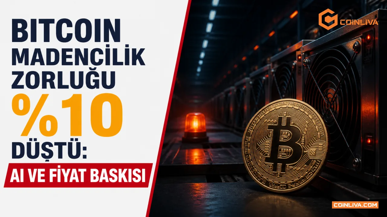 Bitcoin Madencilik Zorluğu %10 Düştü: AI ve Fiyat Baskısı