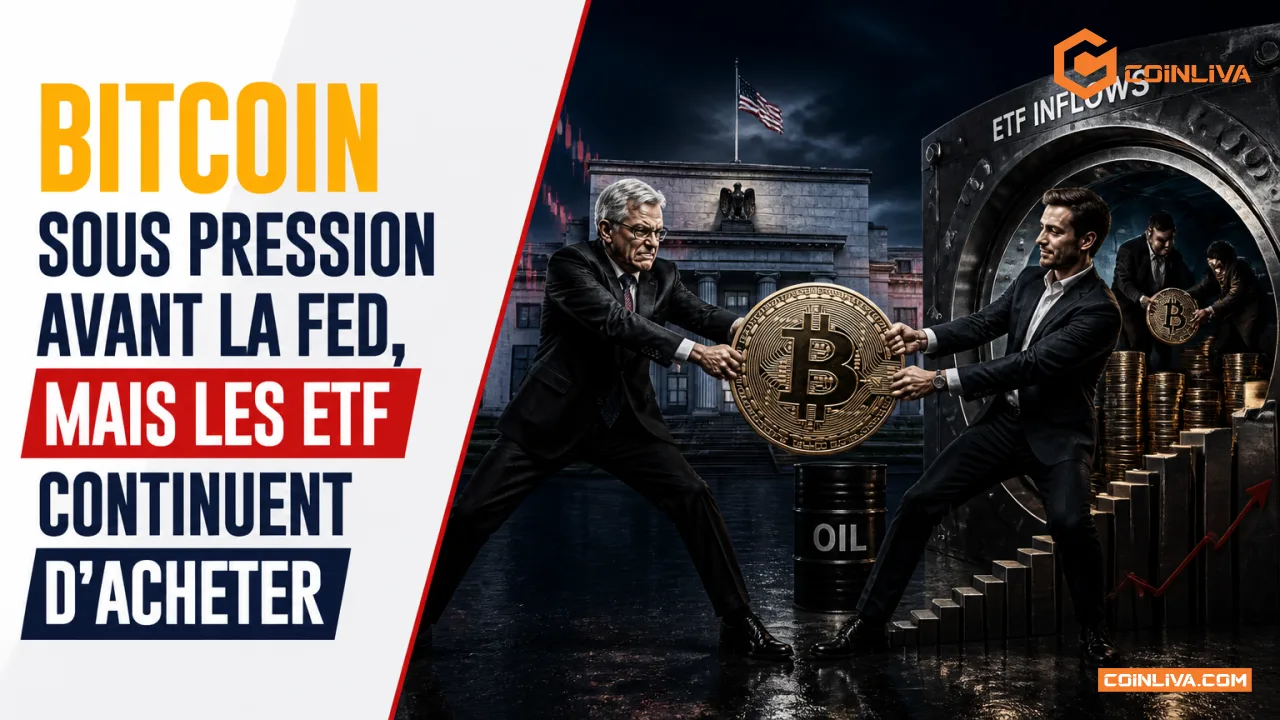 Bitcoin sous pression avant la Fed, mais les ETF continuent d'acheter