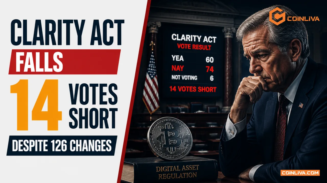 CLARITY Act Falls 14 Votes Short Despite 126 Changes
