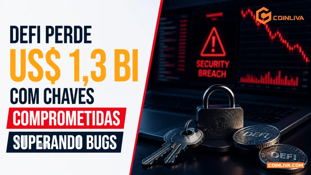 DeFi perde US$ 1,3 bi com chaves comprometidas superando bugs