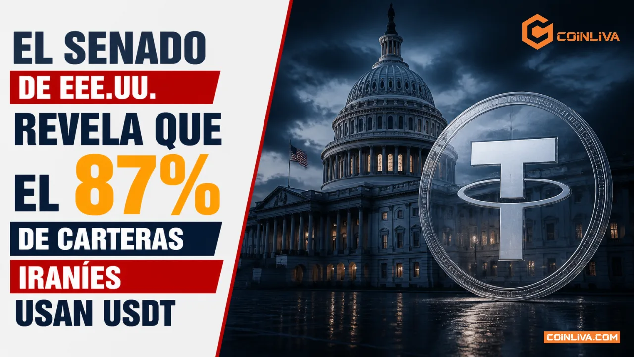 El Senado de EE.UU. revela que el 87% de carteras iraníes usan USDT