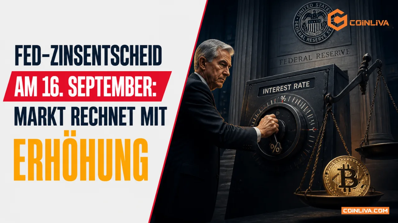 Fed-Zinsentscheid am 16. September: Markt rechnet mit Erhöhung