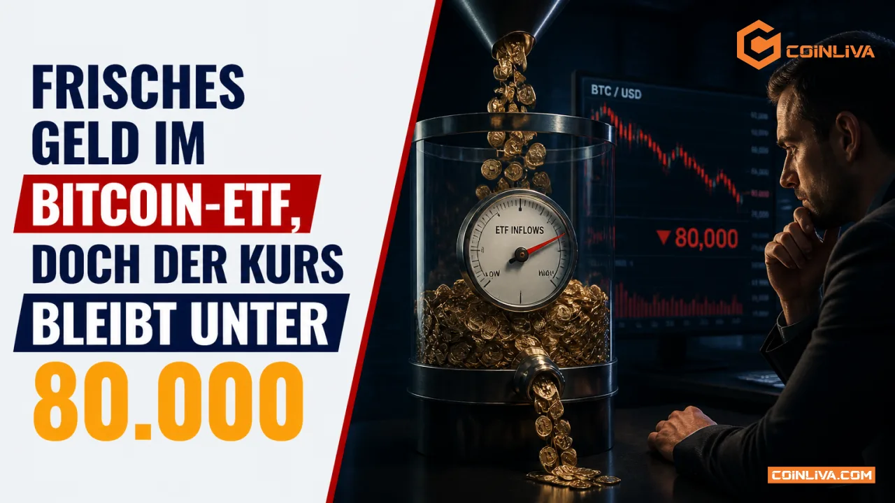 Frisches Geld im Bitcoin-ETF, doch der Kurs bleibt unter 80.000