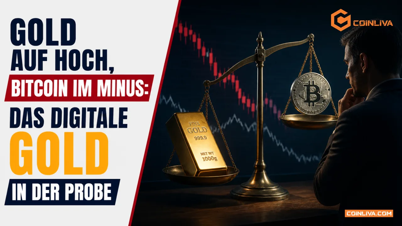 Gold auf Hoch, Bitcoin im Minus: Das digitale Gold in der Probe