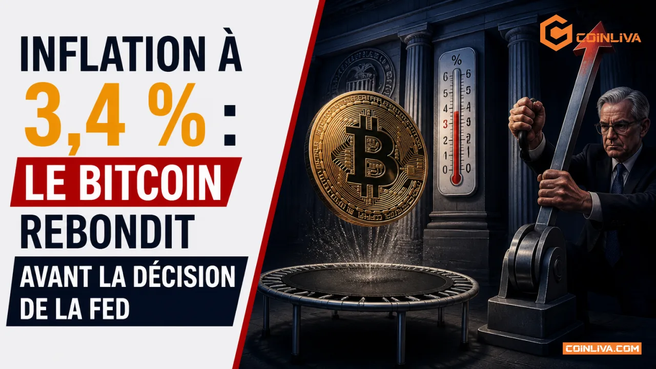Inflation à 3,4 % : le bitcoin rebondit avant la décision de la Fed