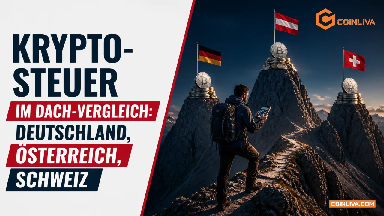 Krypto-Steuer im DACH-Vergleich: Deutschland, Österreich, Schweiz