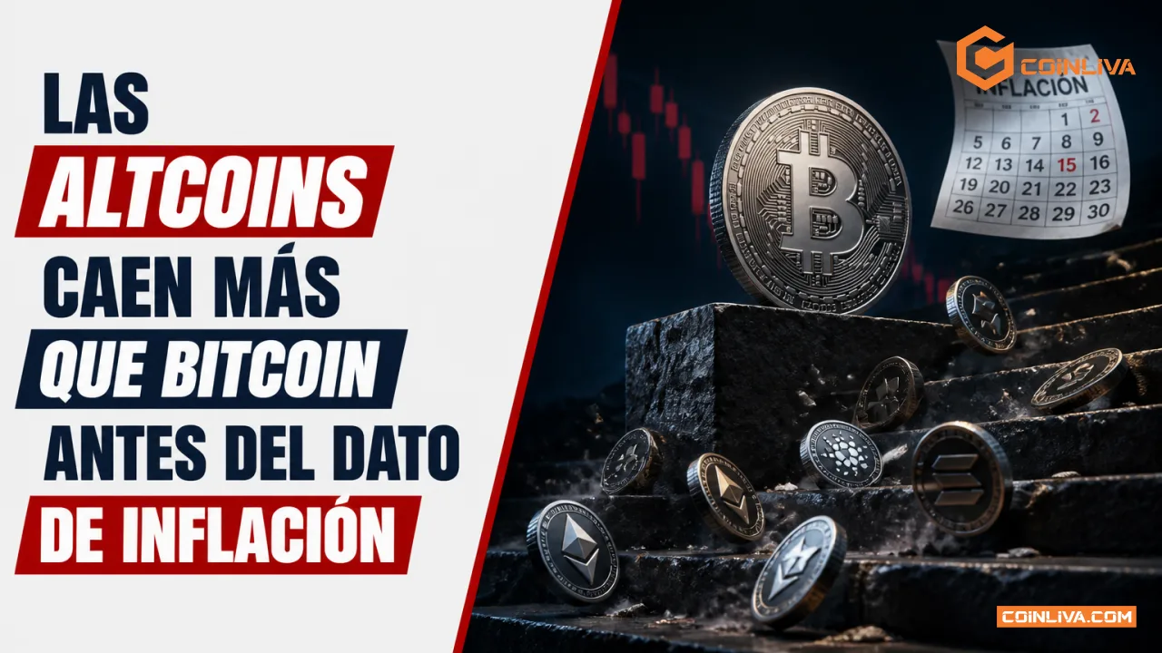 Las altcoins caen más que bitcoin antes del dato de inflación