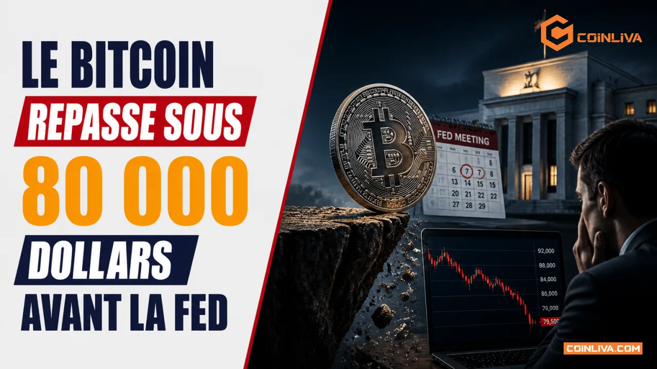 Le bitcoin repasse sous 80 000 dollars avant la Fed