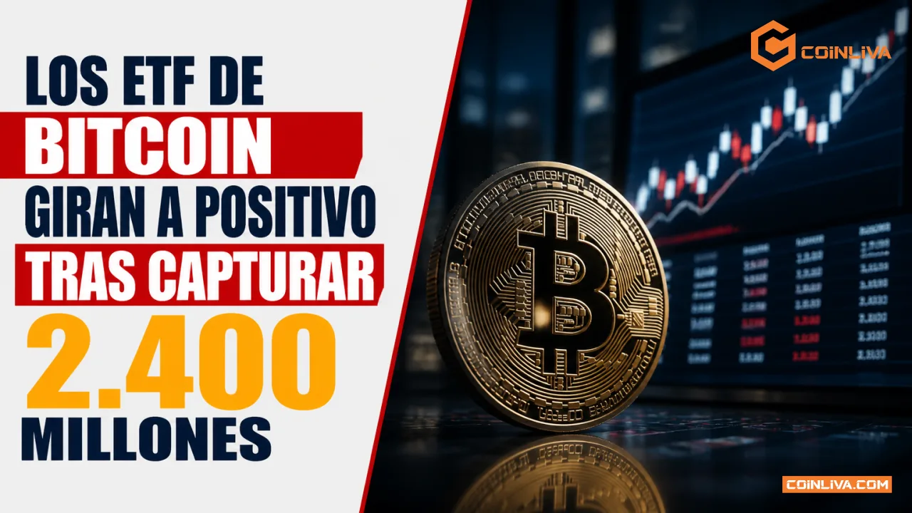 Los ETF de Bitcoin giran a positivo tras capturar 2.400 millones