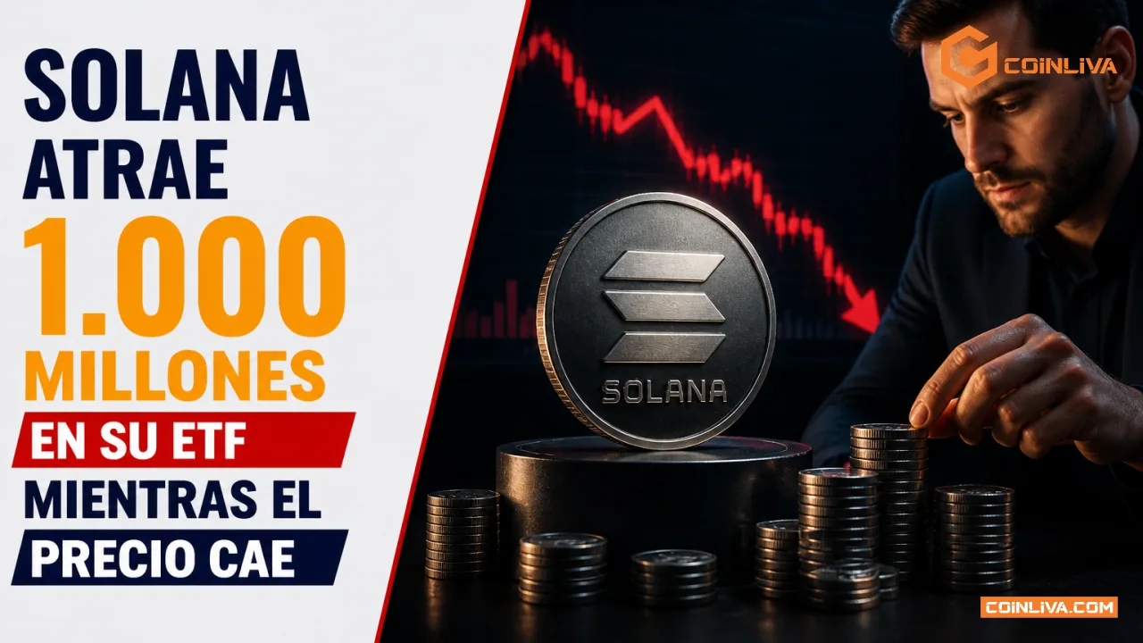Solana atrae 1.000 millones en su ETF mientras el precio cae
