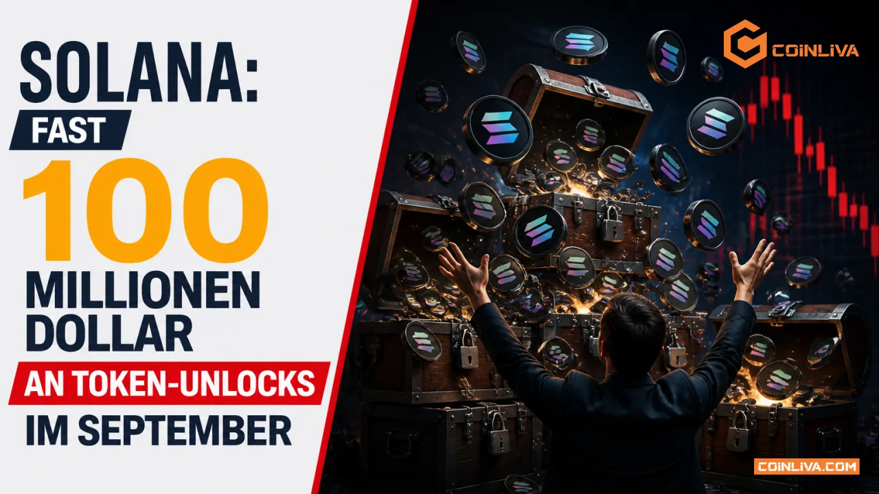 Solana: fast 100 Millionen Dollar an Token-Unlocks im September