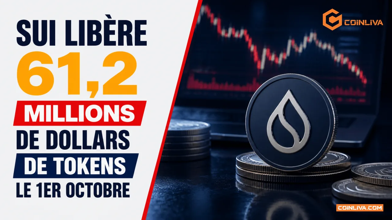 Sui libère 61,2 millions de dollars de tokens le 1er octobre