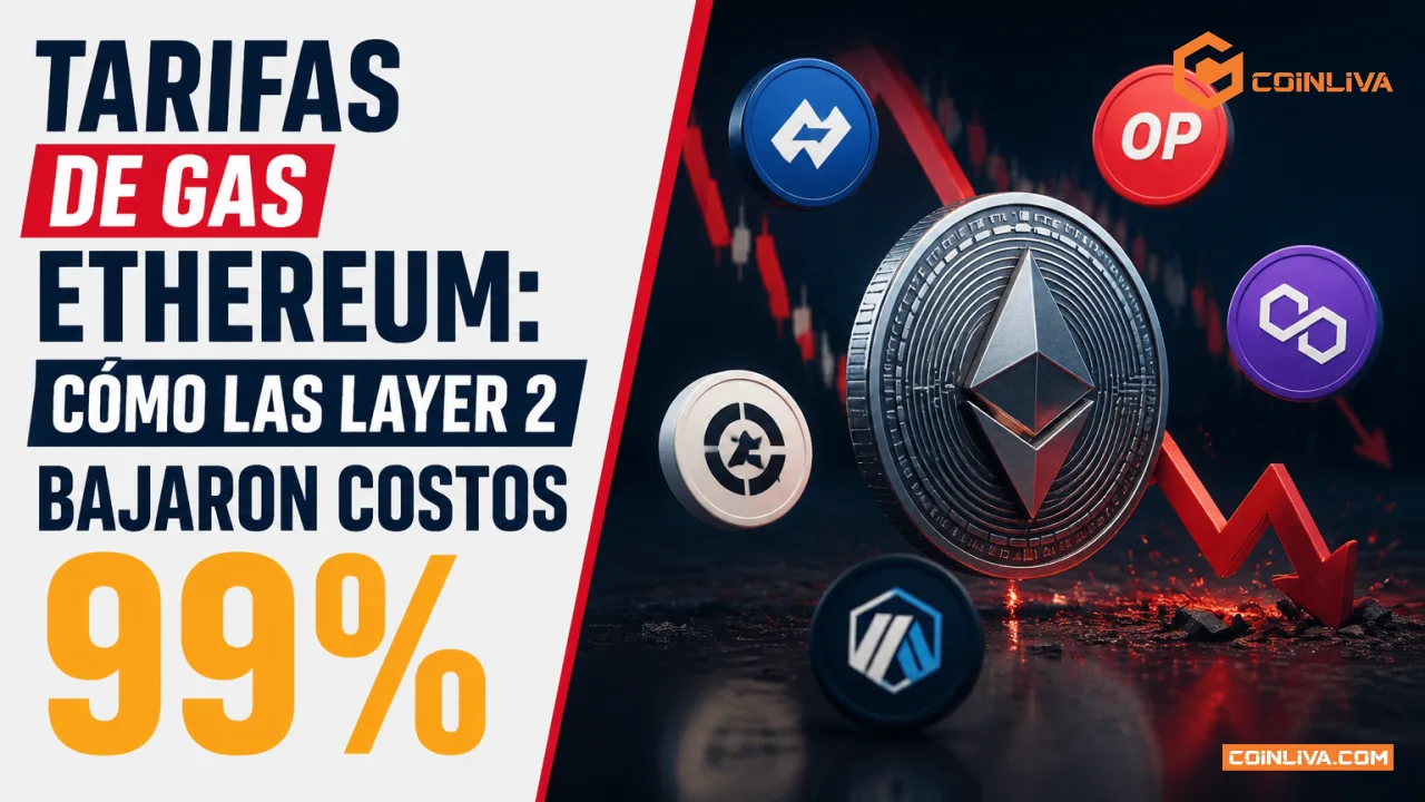 Tarifas de gas Ethereum: cómo las Layer 2 bajaron costos 99%