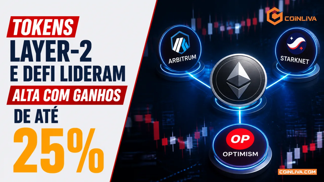 Tokens Layer-2 e DeFi Lideram Alta com Ganhos de Até 25%