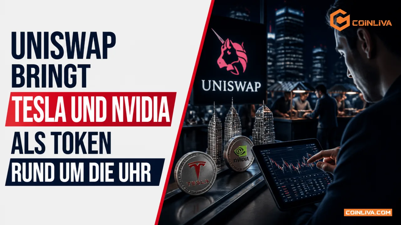 Uniswap bringt Tesla und Nvidia als Token rund um die Uhr
