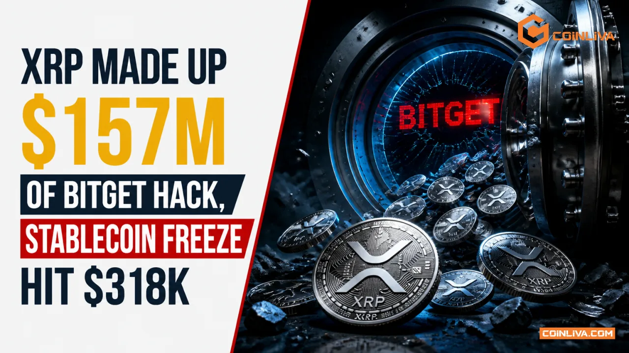 XRP Made Up $157M of Bitget Hack, Stablecoin Freeze Hit $318K