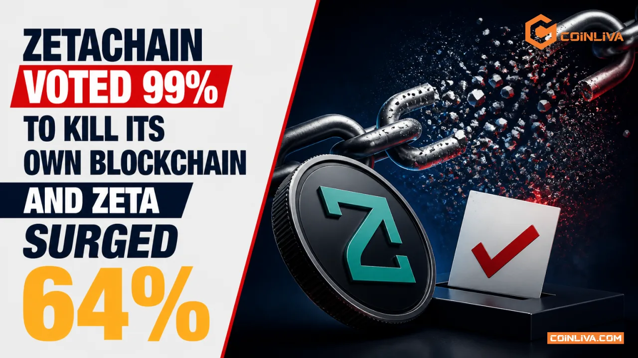 ZetaChain Voted 99% to Kill Its Own Blockchain and ZETA Surged 64%