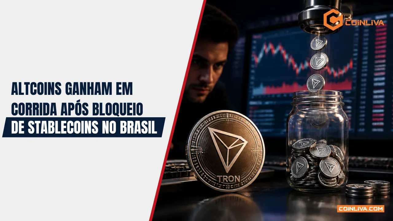 Altcoins ganham em corrida após bloqueio de stablecoins no Brasil