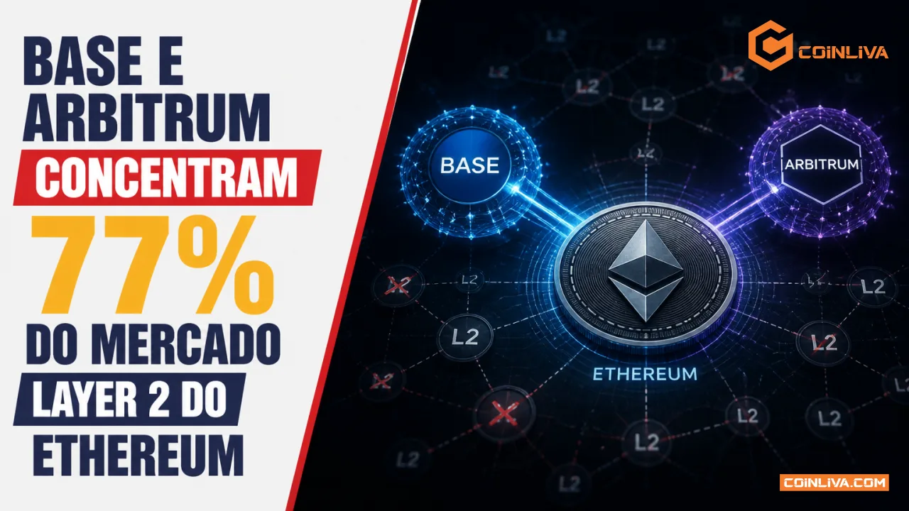 Base e Arbitrum concentram 77% do mercado Layer 2 do Ethereum