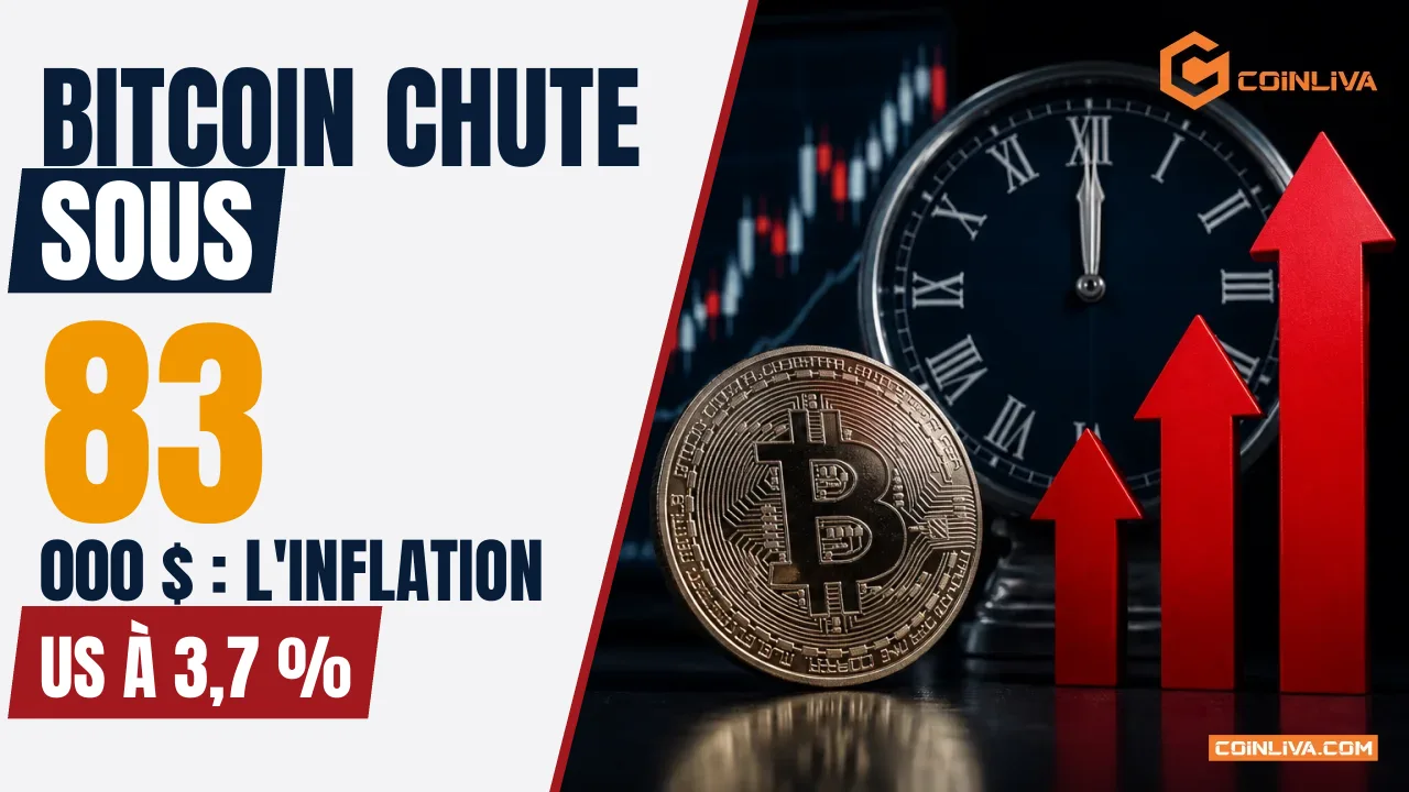 Bitcoin chute sous 83 000 $ : l'inflation US à 3,7 %