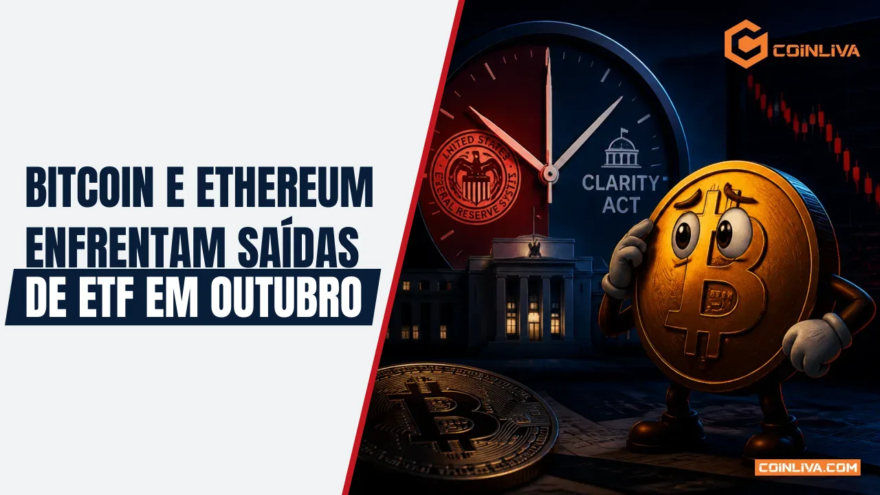 Bitcoin e Ethereum enfrentam saídas de ETF em outubro