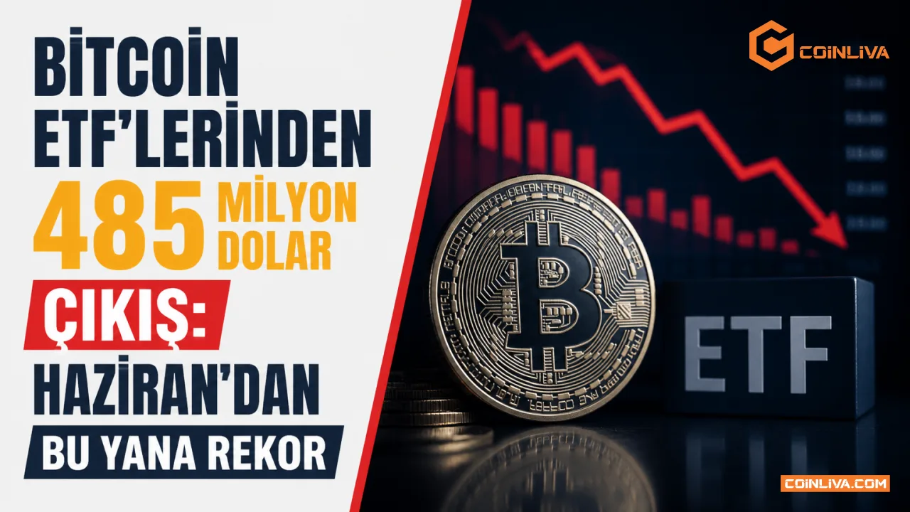 Bitcoin ETF'lerinden 485 Milyon Dolar Çıkış: Haziran'dan Bu Yana Rekor