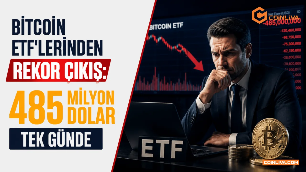 Bitcoin ETF'lerinden Rekor Çıkış: 485 Milyon Dolar Tek Günde