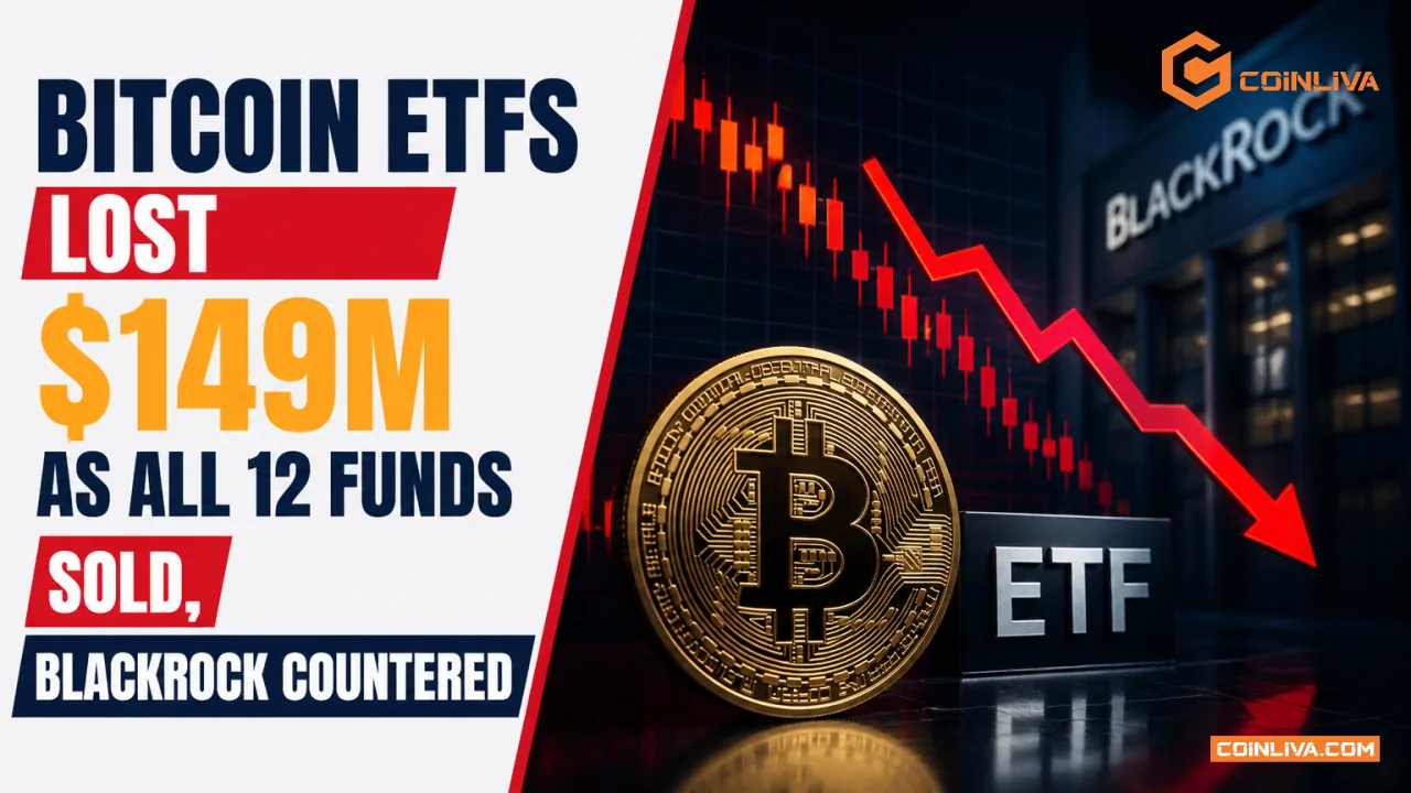 Bitcoin ETFs Lost $149M as All 12 Funds Sold, BlackRock Countered