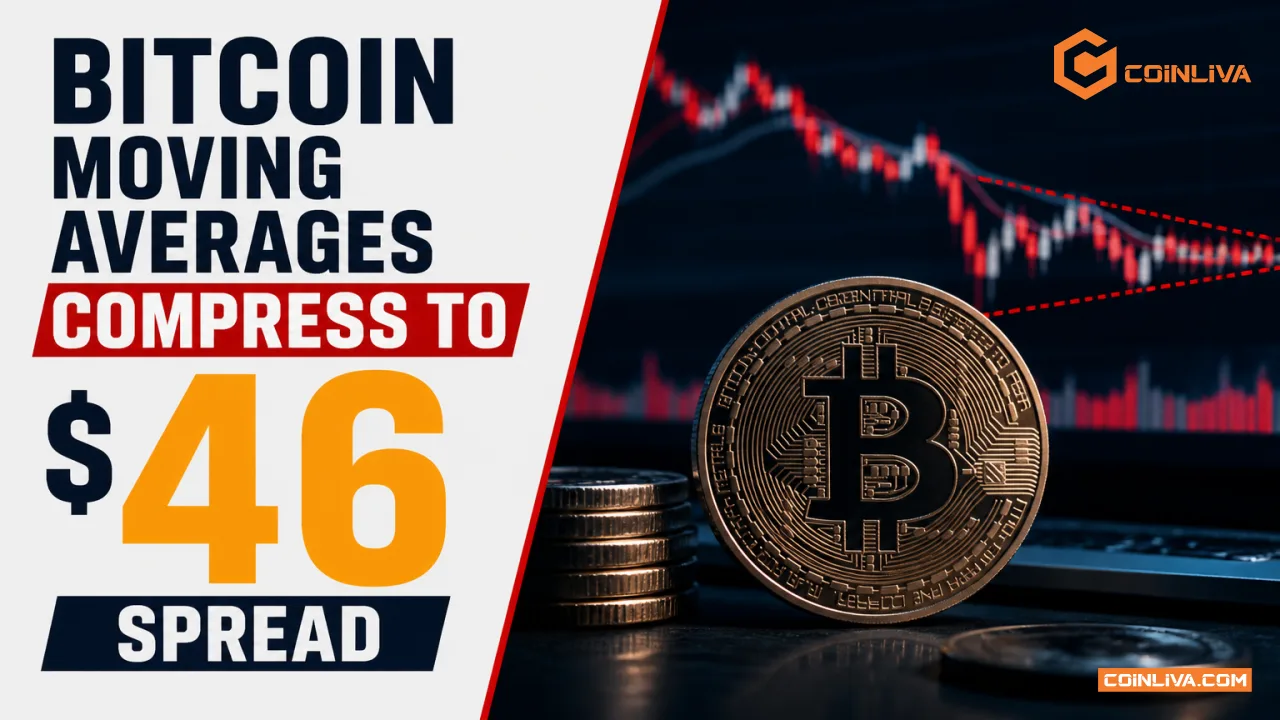 Bitcoin Moving Averages Compress to $46 Spread