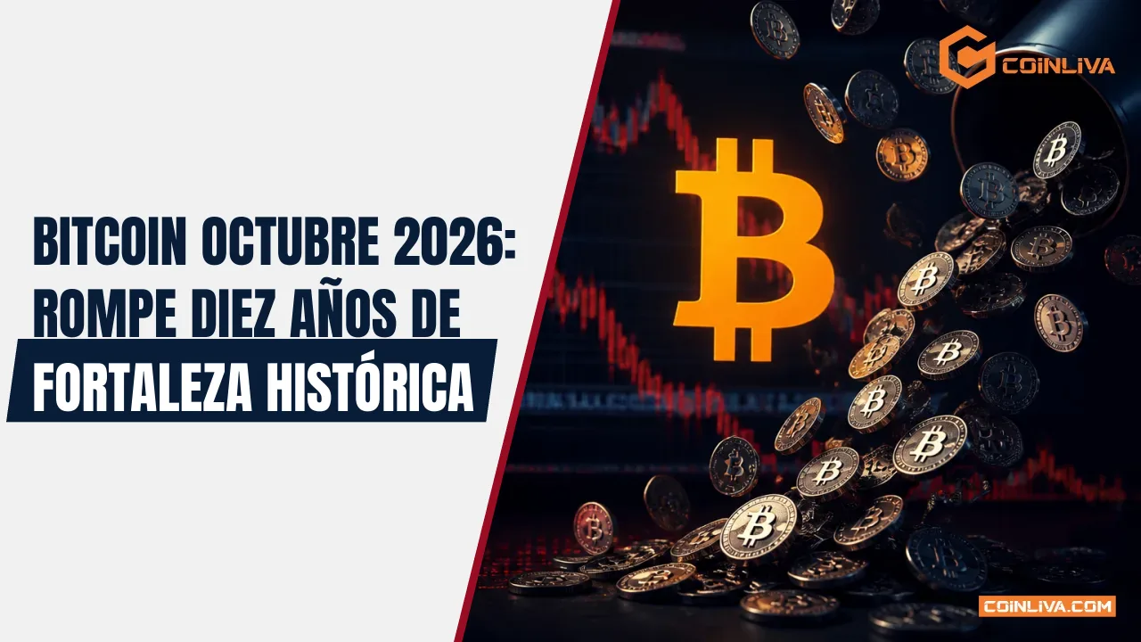 Bitcoin octubre 2026: rompe diez años de fortaleza histórica