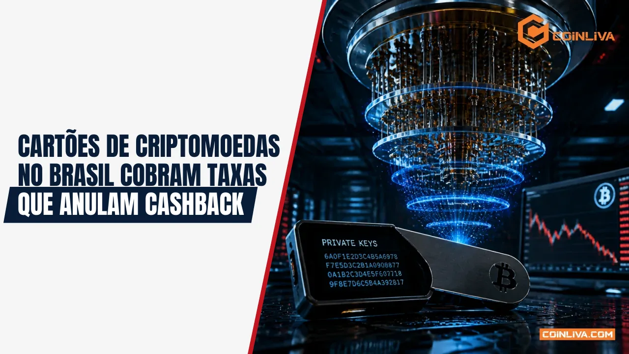 Cartões de criptomoedas no Brasil cobram taxas que anulam cashback