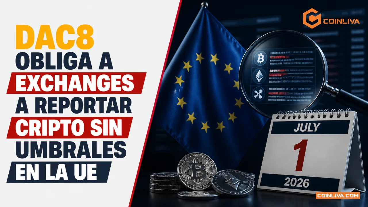 DAC8 obliga a exchanges a reportar cripto sin umbrales en la UE