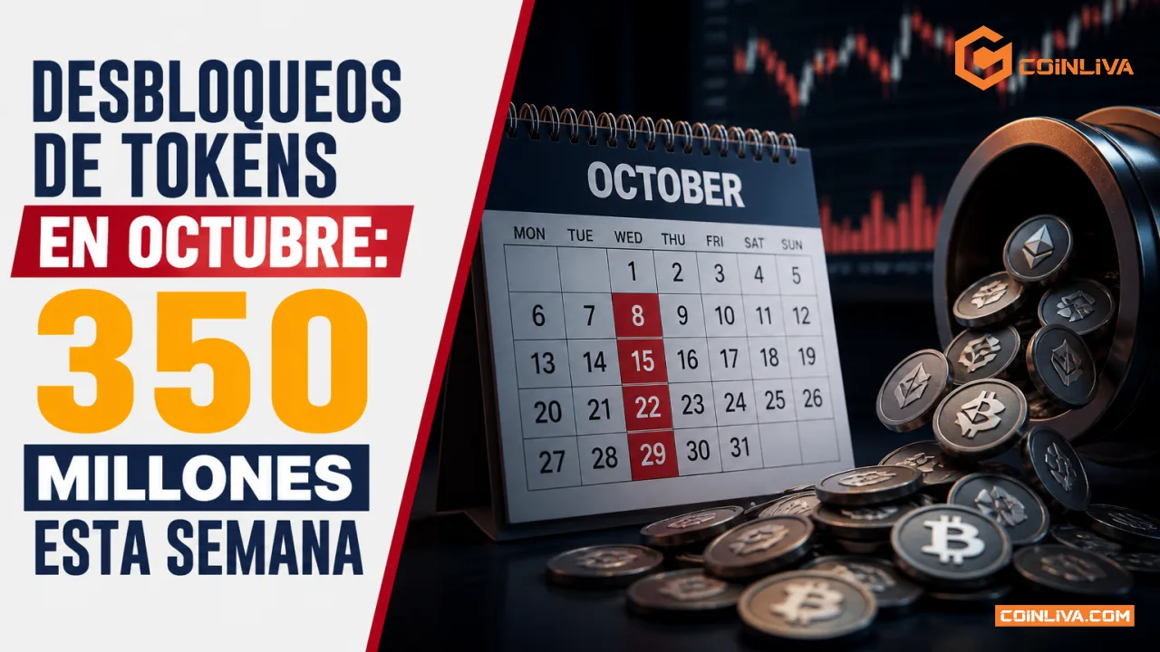 Desbloqueos de tokens en octubre: 350 millones esta semana