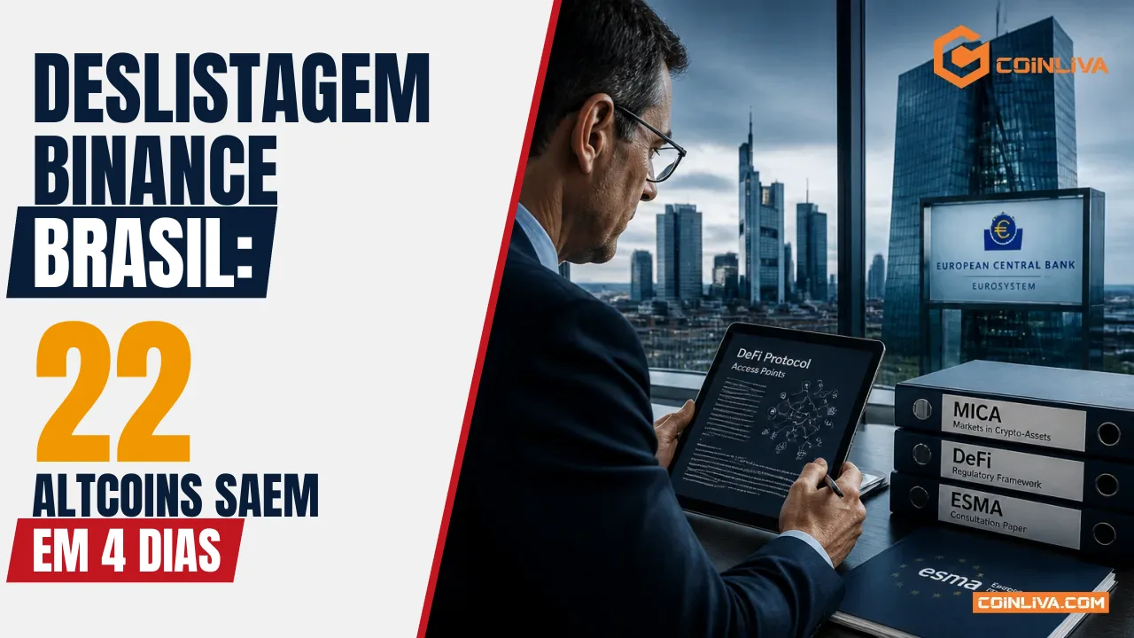 Deslistagem Binance Brasil: 22 altcoins saem em 4 dias