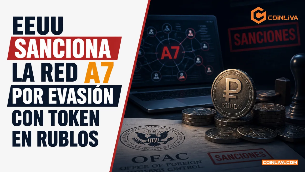 EEUU sanciona la red A7 por evasión con token en rublos