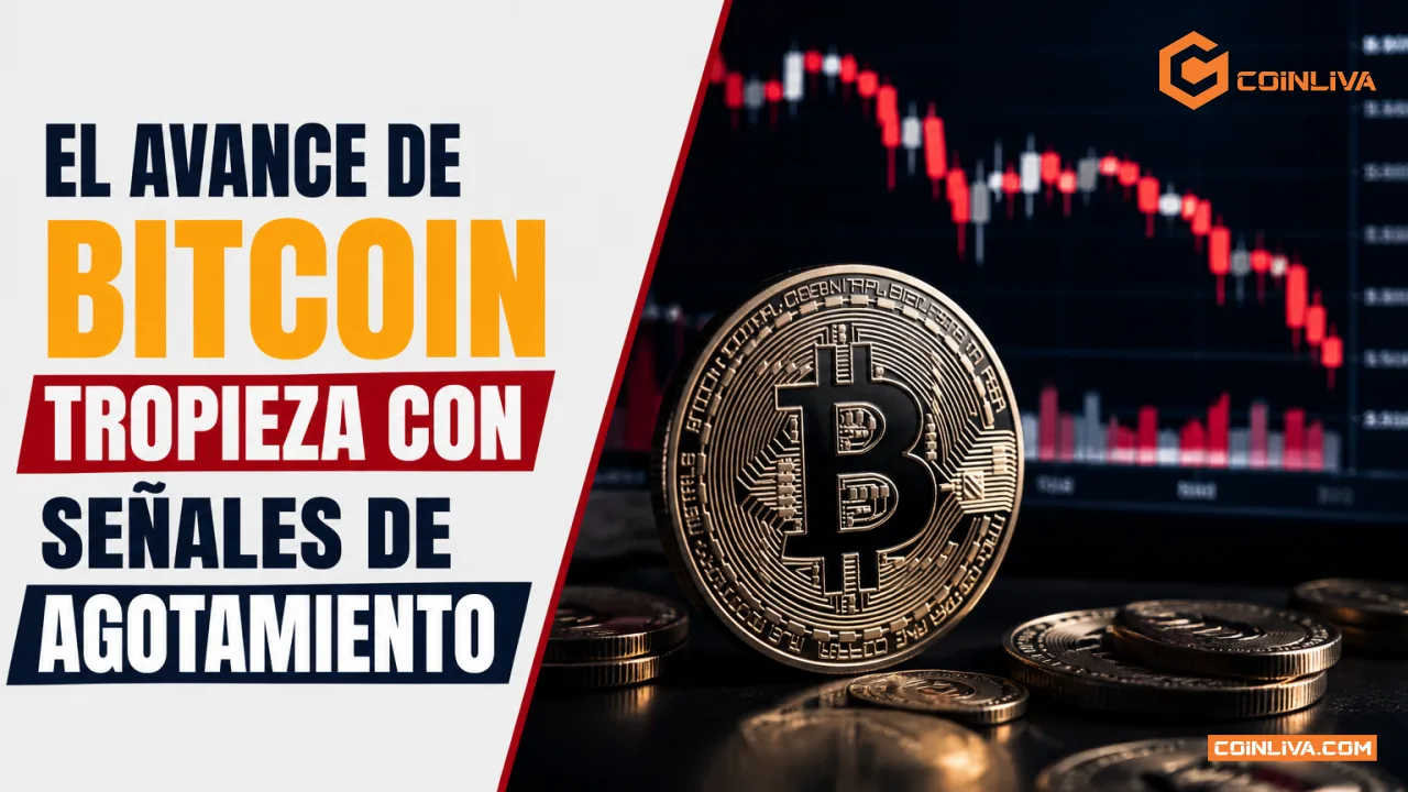 El avance de Bitcoin tropieza con señales de agotamiento