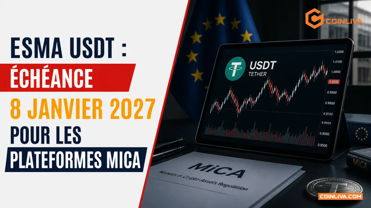 ESMA USDT : échéance 8 janvier 2027 pour les plateformes MiCA
