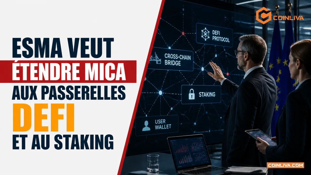 ESMA veut étendre MiCA aux passerelles DeFi et au staking