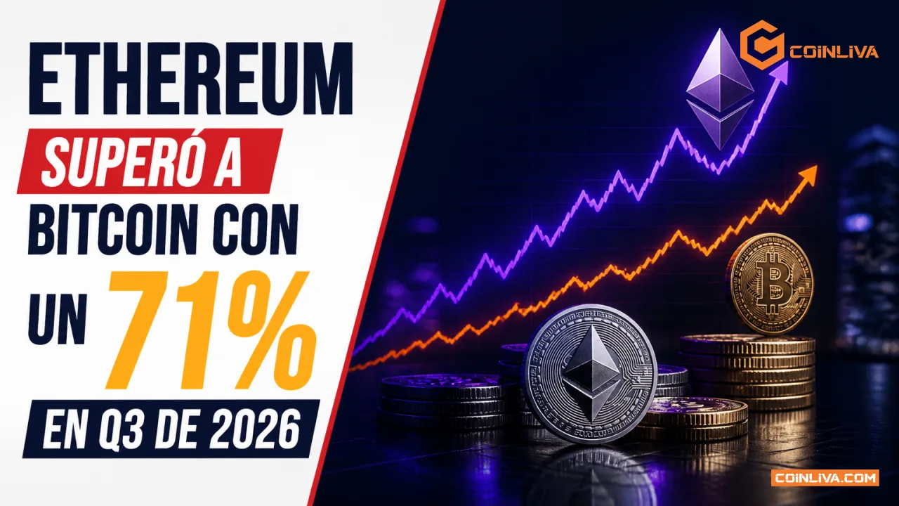 Ethereum superó a Bitcoin con un 71% en Q3 de 2026