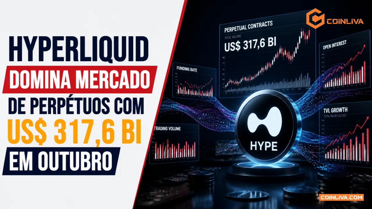 Hyperliquid domina mercado de perpétuos com US$ 317,6 bi em outubro