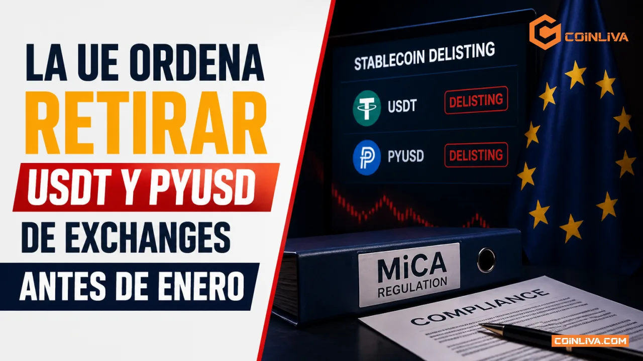 La UE ordena retirar USDT y PYUSD de exchanges antes de enero