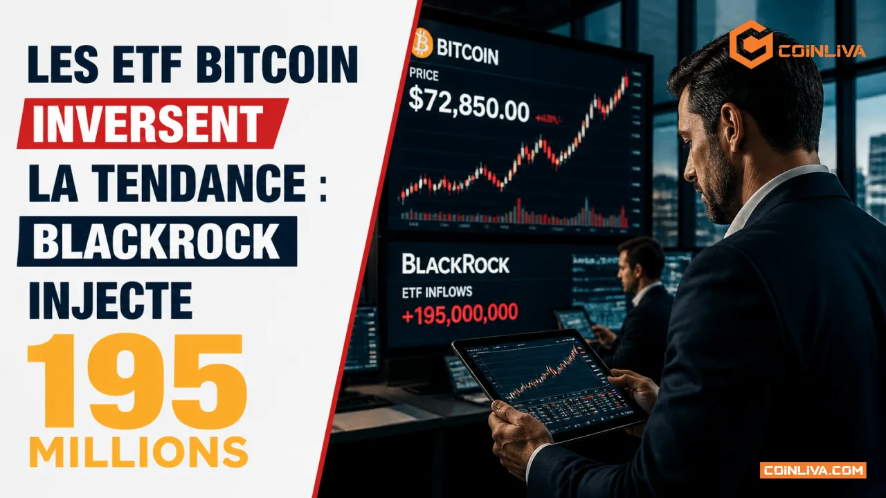 Les ETF Bitcoin inversent la tendance : BlackRock injecte 195 millions