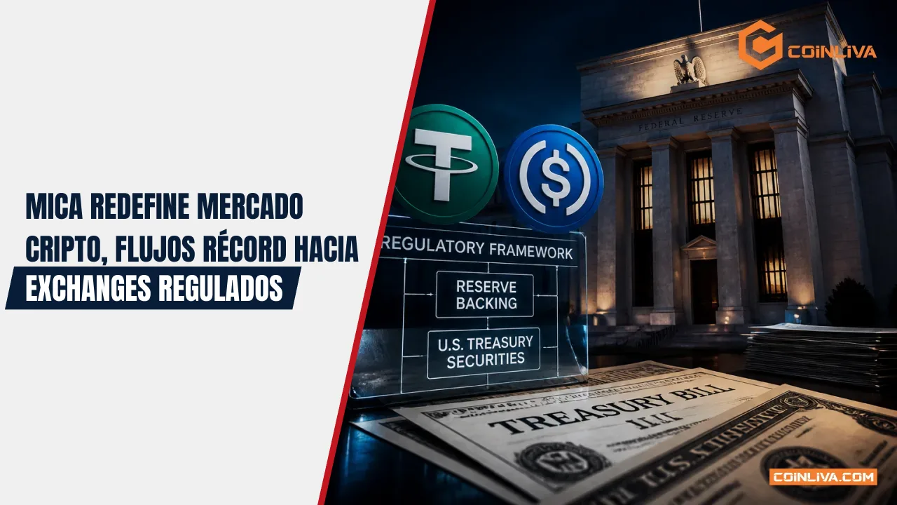 MiCA redefine mercado cripto, flujos récord hacia exchanges regulados