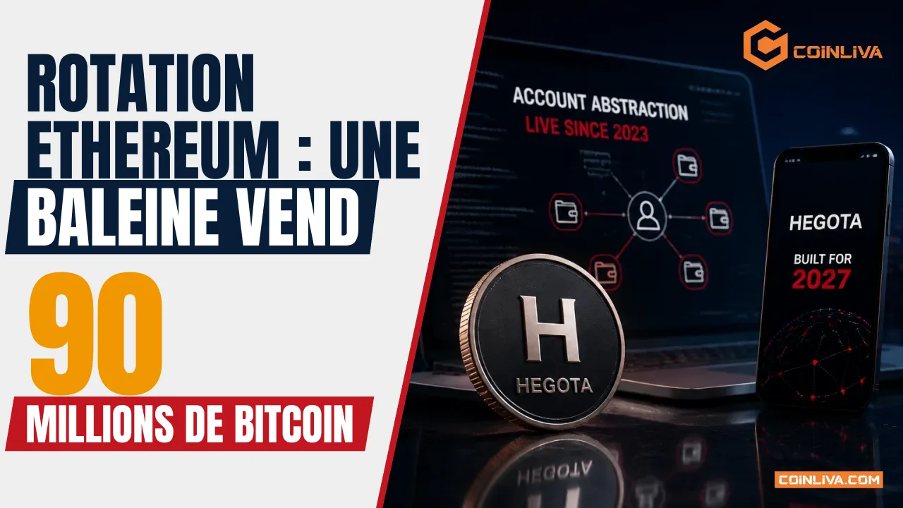Rotation ethereum : une baleine vend 90 millions de bitcoin