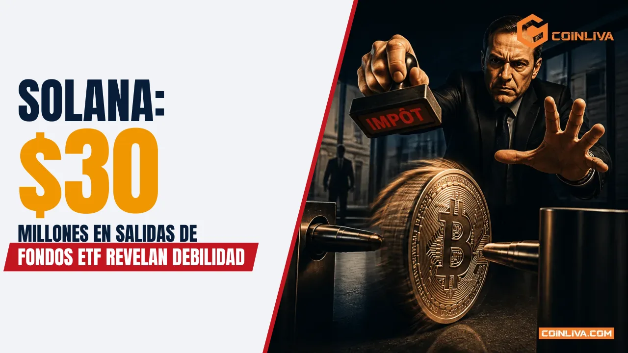 Solana: $30 millones en salidas de fondos ETF revelan debilidad