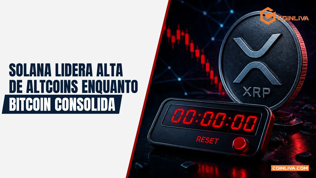 Solana lidera alta de altcoins enquanto Bitcoin consolida